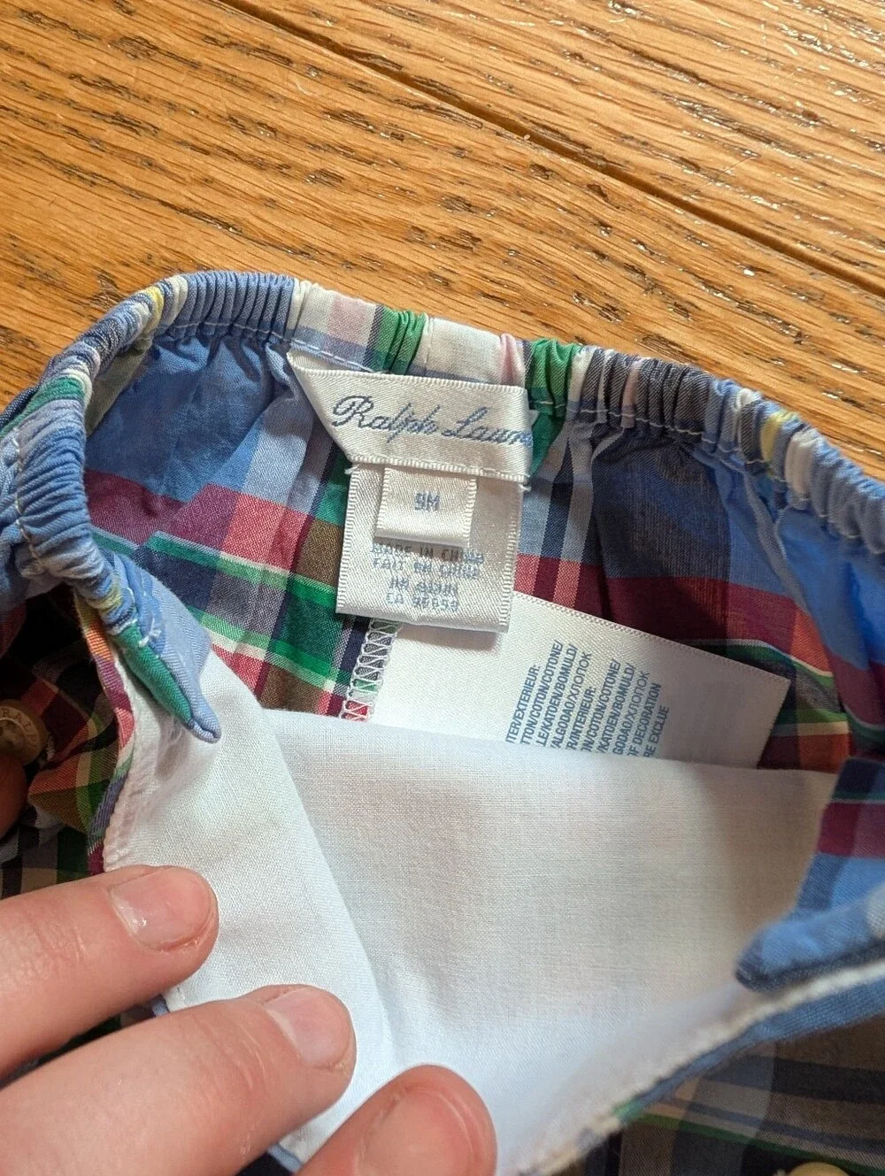 Ralph Lauren RL Plaid Baby Bloomers Dipaper Cover Infant Designer Blue Green Red